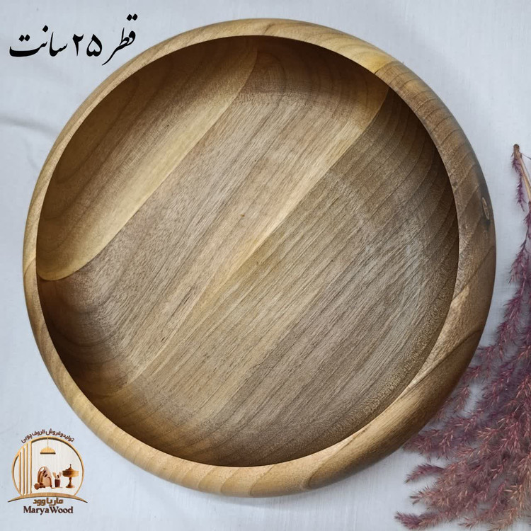 کاسه خمره ای چوبی چوب گردو کد m93