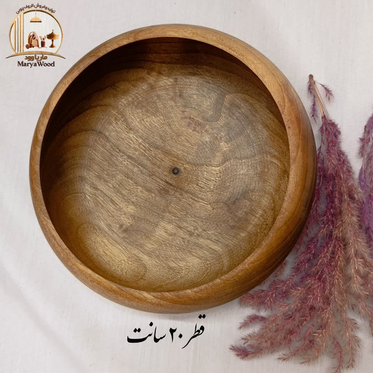 کاسه خمره ای چوبی چوب گردو کد m93