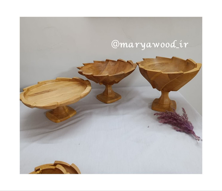 سرویس چوبی ۶ نفره الینور از چوب توسکا