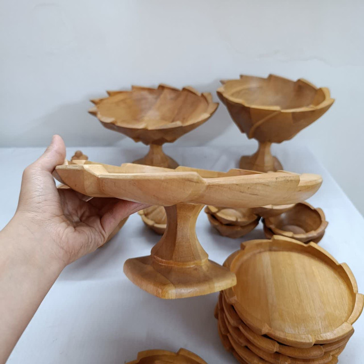 سرویس چوبی ۶ نفره الینور از چوب توسکا